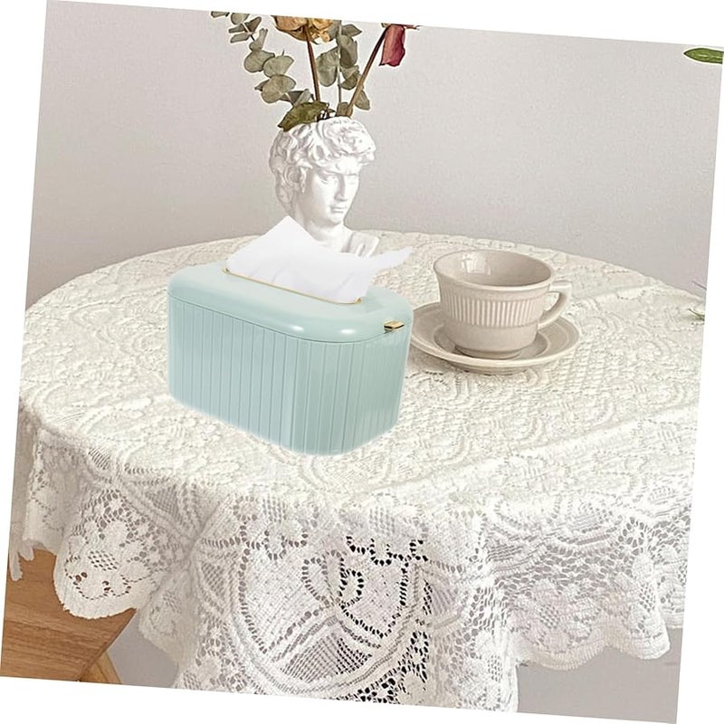 غطاء علبة المناديل الحديث حامل مناديل مدمج حافظة مناشف زخرفية أنيقة لغرفة المعيشة الحمام - Image 2